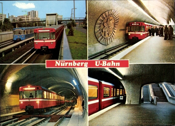 Postcard Nuremberg, Bavarian Jubilee State Exhibition 1906, Nuremberg subway
