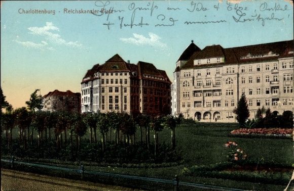 Ak Berlin Charlottenburg, Reichskanzlerplatz, Gartenanlage