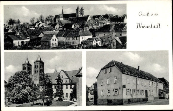 Postcard Ilbenstadt Niddatal in Hesse, Gasthaus Zu den drei Hasen, Hanauerstraße 2