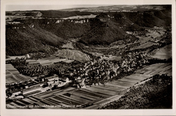 Postcard Oberlenningen Lenningen in Württemberg, aerial photograph