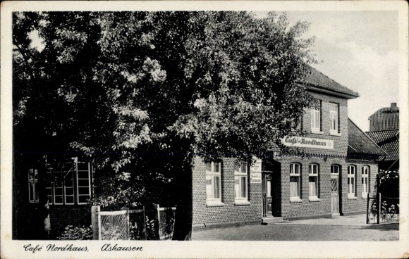 Postcard Ashausen Stelle Lower Saxony, Café Nordhaus