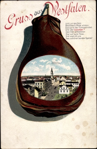 Ham litho tub Eickel Herne in the Ruhr area, cityscape