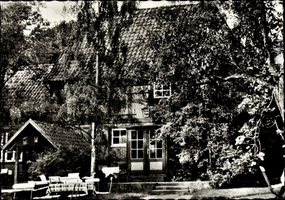 Postcard Ahausen in Lower Saxony, restaurant Ahauser Mühle