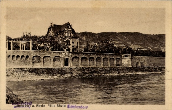 Postcard Leutesdorf am Mittelrhein, Villa Rhein