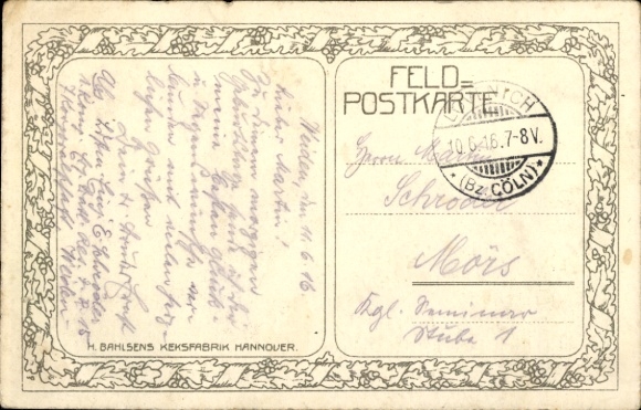 Artist Postcard Georgi, W., Soldiers in the Vosges, MG, Bahlsen Biscuit Factory Hannover