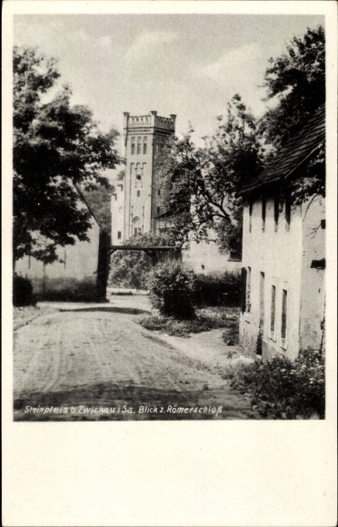 Postcard Steinpleis Werdau in Saxony, view of the Roman Castle