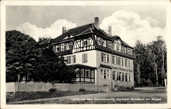 Ak Bad Klosterlausnitz in Thüringen, Kurhotel Waldhaus zur Köppe, Luftkurort, schöne Architektur,