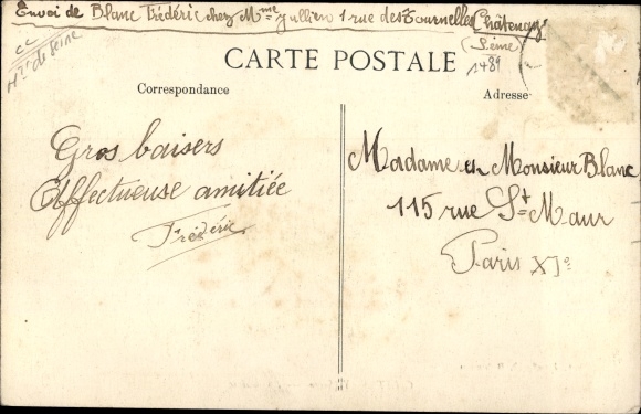 Postcard Châtenay Hauts de Seine, The Town Hall