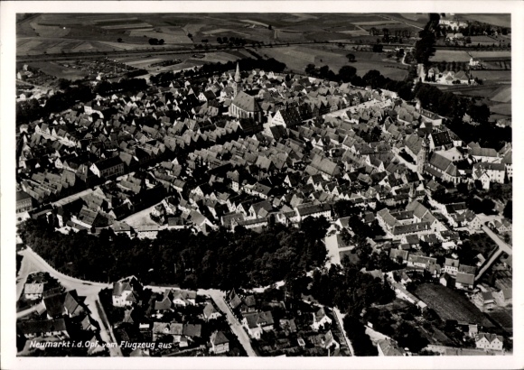 Postcard Neumarkt in der Oberpfalz, aerial photograph