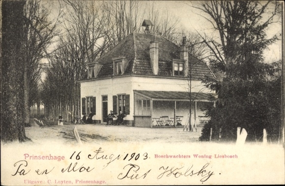 Postcard Prinsenhage Princenhage Breda Nordbrabant Niederlande, Boschwachter Woning Liesbosch