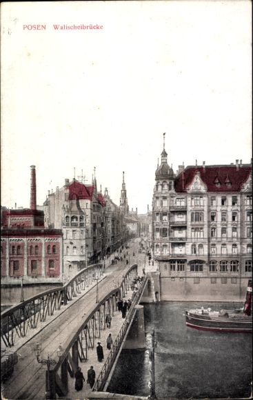 Ak Poznań Posen, Walischeibrücke