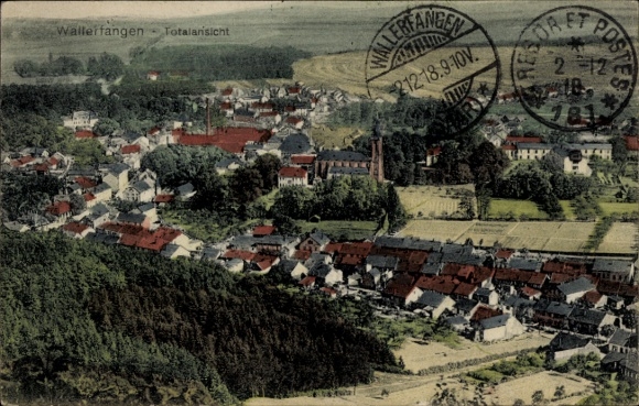Postcard Wallerfangen in Saarland, total view