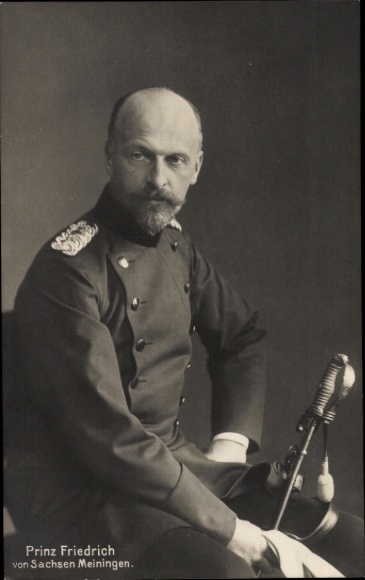Postcard Prince Friedrich of Saxe-Meiningen, portrait