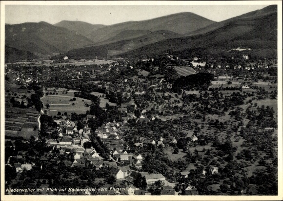 Postcard Niederweiler in the Hunsrück, aerial photograph