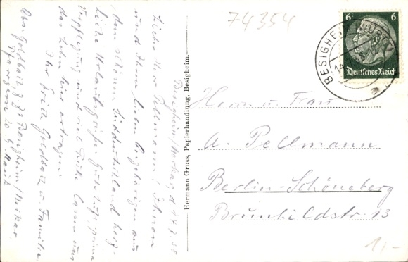 Postcard Besigheim in the district of Ludwigsburg, part of the Enz, bridge