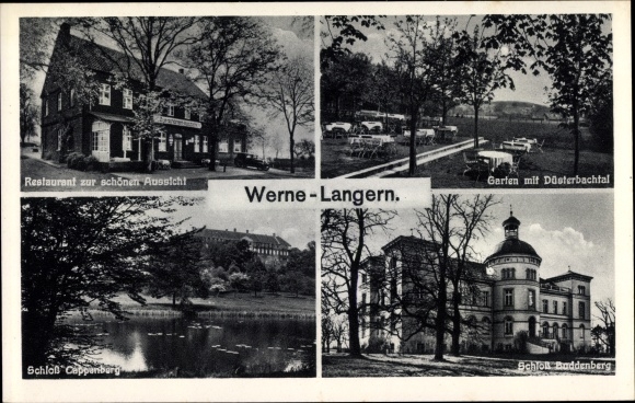 Postcard Langern Werne in Westphalia, inn for beautiful views, castles