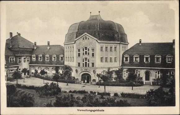 Postcard Wöllershof Störnstein in the Upper Palatinate Bavaria, Wöllershof children&#39;s recreation home, administration building