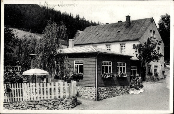Ak Schindelbach Großrückerswalde in het Ertsgebergte, excursierestaurant Schindelbachmühle, eigenaar K. Keinert