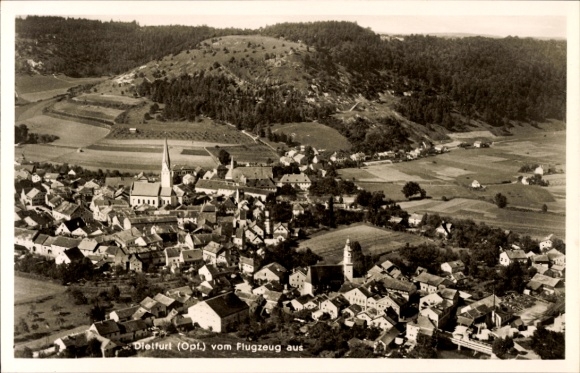 Ak Dietfurt an der Altmühl Oberpfalz, Fliegeraufnahme