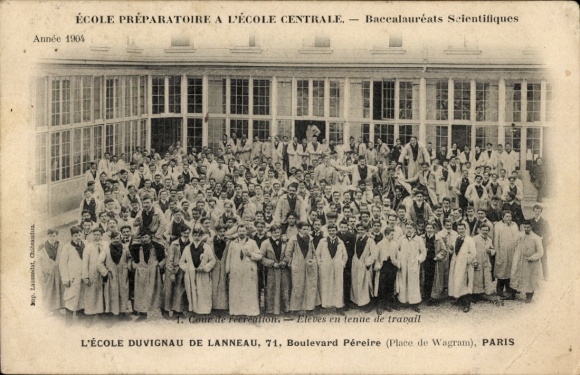 Ansichtkaart Parijs 17e eeuw, Boulevard Pereire, school Duvignau de Lanneau