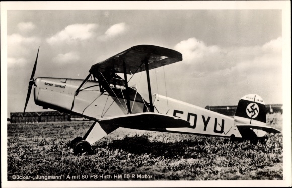 PC Bücker Jungmann A fighter aircraft, E DYU, Luftwaffe