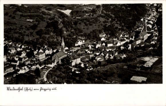 Ak Weidenthal in der Pfalz, Weidenthal (Pfalz), Luftaufnahme
