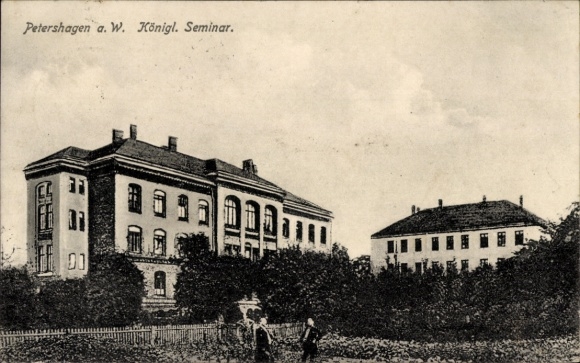 Postcard Petershagen an der Weser, Royal Seminary