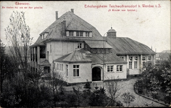 Ak Mohlsdorf Teichwolframsdorf in Thüringen, Erholungsheim Ebenezer, Hausansicht
