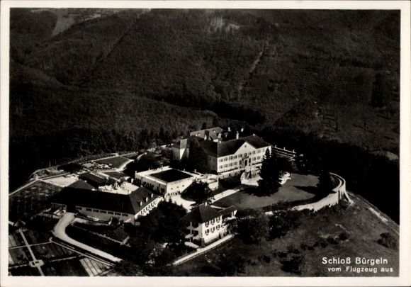 Postcard Obereggenen Schliengen in the Black Forest, Bürgeln Castle, aerial photograph