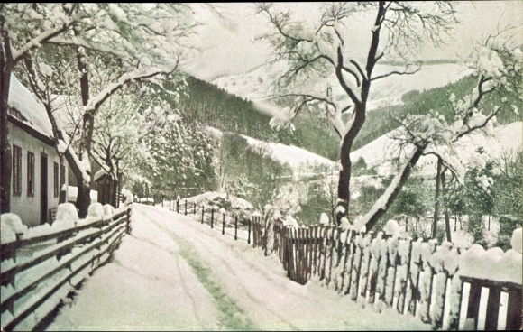 Postcard Lilienfeld in Lower Austria, Traisental, Winter, Vienna Prealps