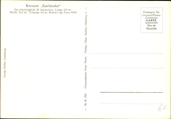 PC Deutsches Kriegsschiff, Karlsruhe, Kreuzer, Kriegsmarine