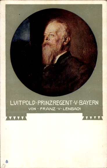 Künstler Ak von Lenbach, Franz, Prinzregent Luitpold von Bayern, Portrait