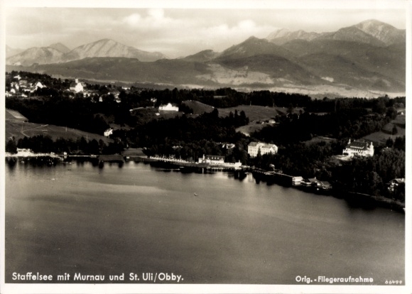 Ak Murnau am Staffelsee, Fliegeraufnahme