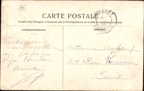 Postcard Saint Herbot Finistere, Ruines du Chateau du Rusquec