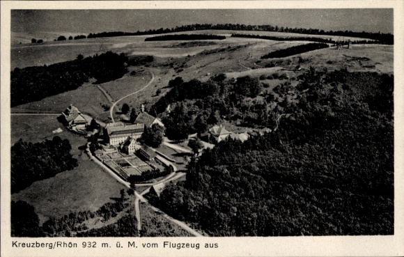 Postcard Kreutzberg Kreuzberg Freyung in the Bavarian Forest, aerial photograph