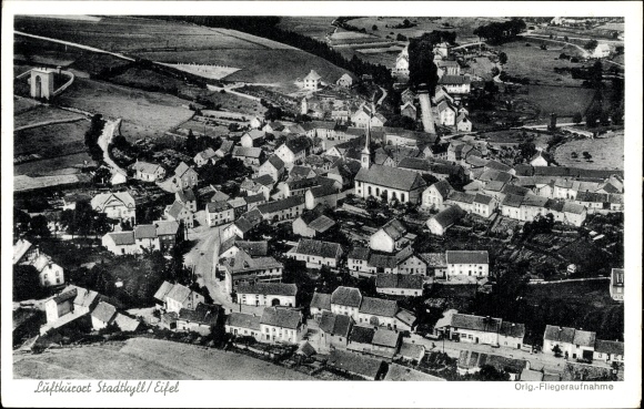 Postcard Stadtkyll in the Eifel, aerial view