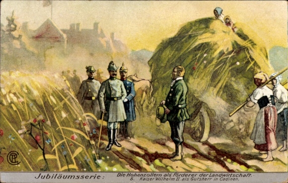 Ak Kadyny Cadinen Ostpreußen, Kaiser Wilhelm II, Reklame, Thomasmehl