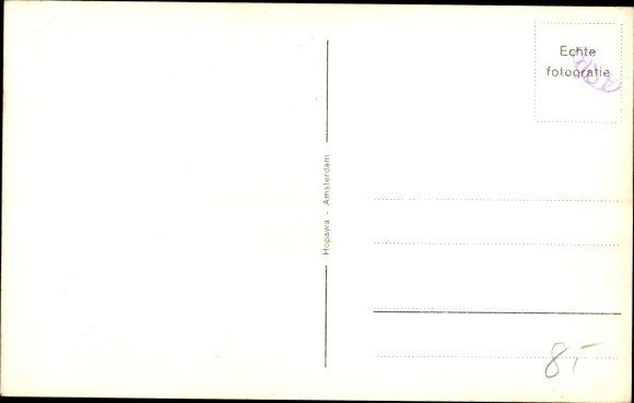 Postcard Dutch submarine, O 19, minelayer