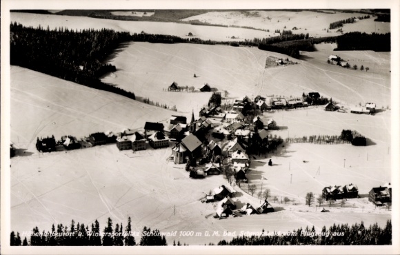 Ak Schönwald im Schwarzwald, Fliegeraufnahme
