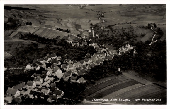 Postcard Pflummern Riedlingen an der Donau Württemberg, aerial photograph