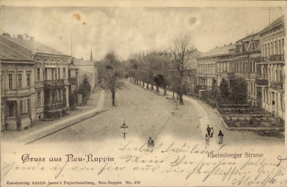 Ak Neuruppin in Brandenburg, Rheinsberger Straße