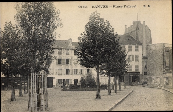 Postcard Vanves Hauts de Seine, Place Faleret