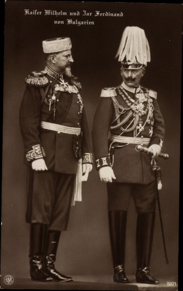 KP przedstawiająca cesarza Wilhelma II, cara Ferdynanda Bułgarii, portret stojący w mundurze paradnym, NPG 5371