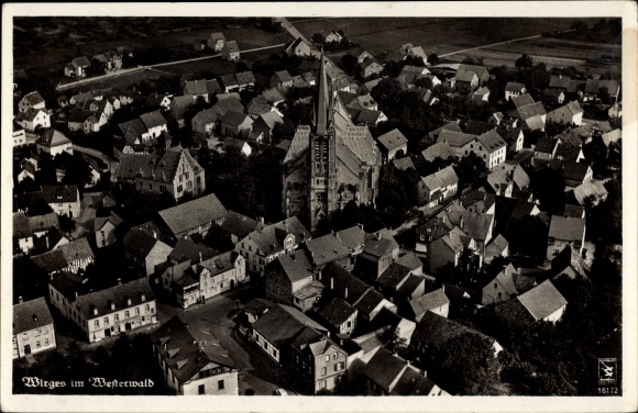 Ak Wirges im Westerwald, Fliegeraufnahme