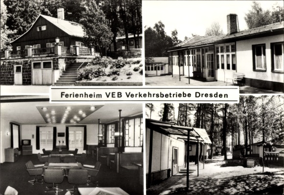 Postcard Hinterhermsdorf Sebnitz Saxony, holiday home VEB Verkehrsbetriebe Dresden