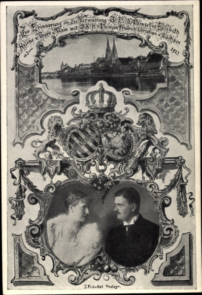 PC Regensburg, marriage Princess Elisabeth von Thurn &amp; Taxis with Friedrich Christian von Saxony