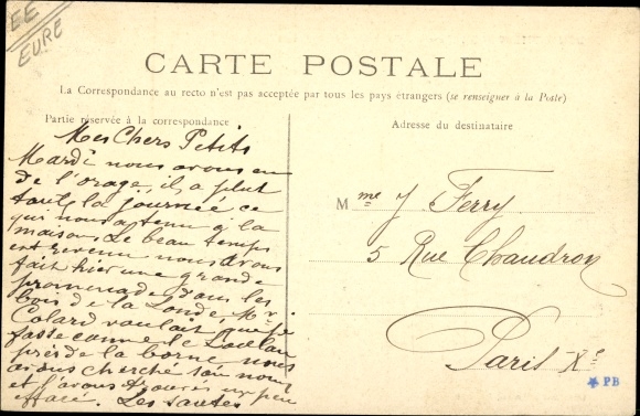 Postcard Bourgtheroulde Eure, Main Street