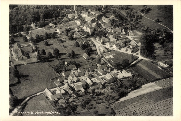 Postcard Stepperg Rennertshofen in Upper Bavaria, aerial photograph