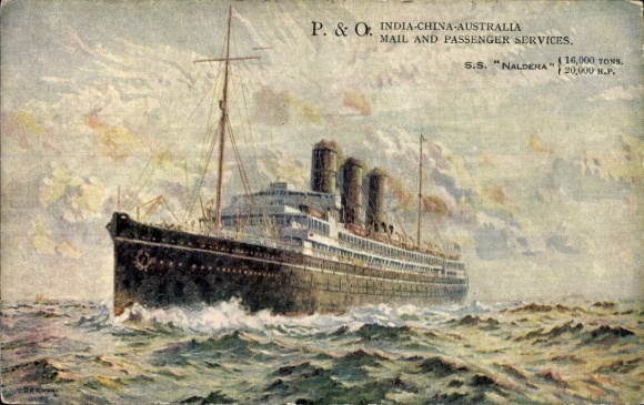 Ak Steamer Naldera, schiereiland en oosterse stoomnavigatie