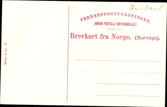 Postcard Norway, Lapper med Ren, Laplanders with reindeer, sleigh, tent